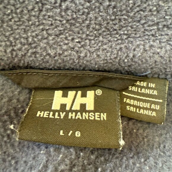 Helly Hansen Fleece Vest Mens Large Full Zip Sleeveless Sweater Mock Neck Blue - Picture 6 of 7